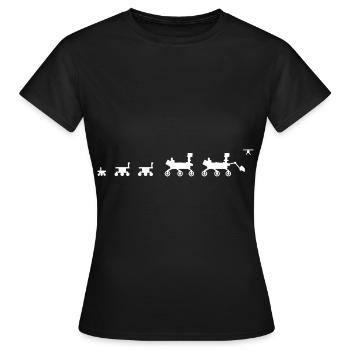 Mars Rover Evolution NASA - Frauen T-Shirt - Schwarz - Vorne - AI Model Female 172 dark (172cm)