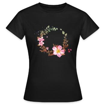 fleurs - T-shirt Femme - noir - Devant - AI Model Female 172 dark (172cm)