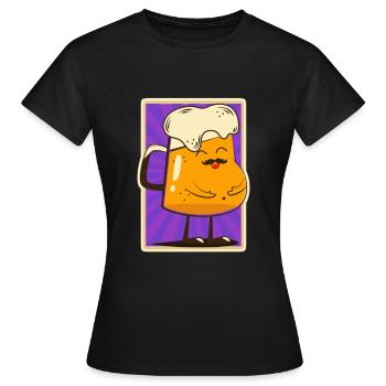 Bière bière bière - T-shirt Femme - noir - Devant - AI Model Female 172 dark (172cm)