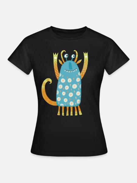 Niedliche Monster - Frauen T-Shirt - Schwarz