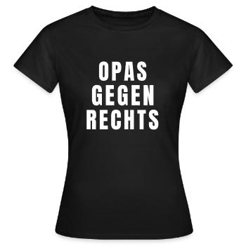 Opas gegen Rechts - Frauen T-Shirt - Schwarz - Vorne - AI Model Female 172 dark (172cm)