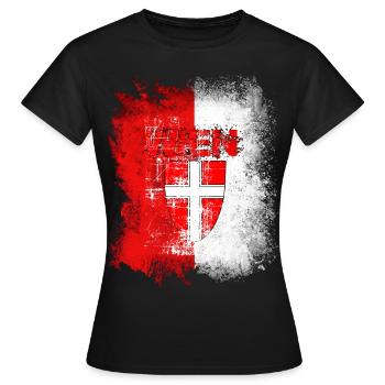 Wien - Frauen T-Shirt - Schwarz - Vorne - AI Model Female 172 dark (172cm)