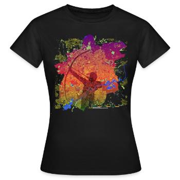 Robin des Bois pendant minuit Nottingham - T-shirt Femme - noir - Devant - AI Model Female 172 dark (172cm)