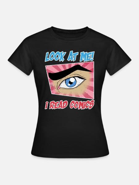 Comic Retro Cartoon - Frauen T-Shirt - Schwarz