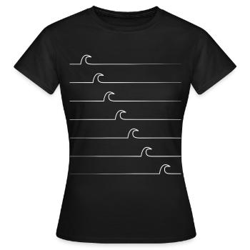 Corona wave Corona wave - Women's T-Shirt - black - Front - AI Model Female 172 dark (172cm)