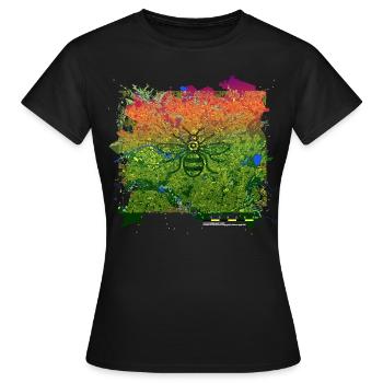 Mancunian Honigbiene über Mitternacht Manchester - Frauen T-Shirt - Schwarz - Vorne - AI Model Female 172 dark (172cm)
