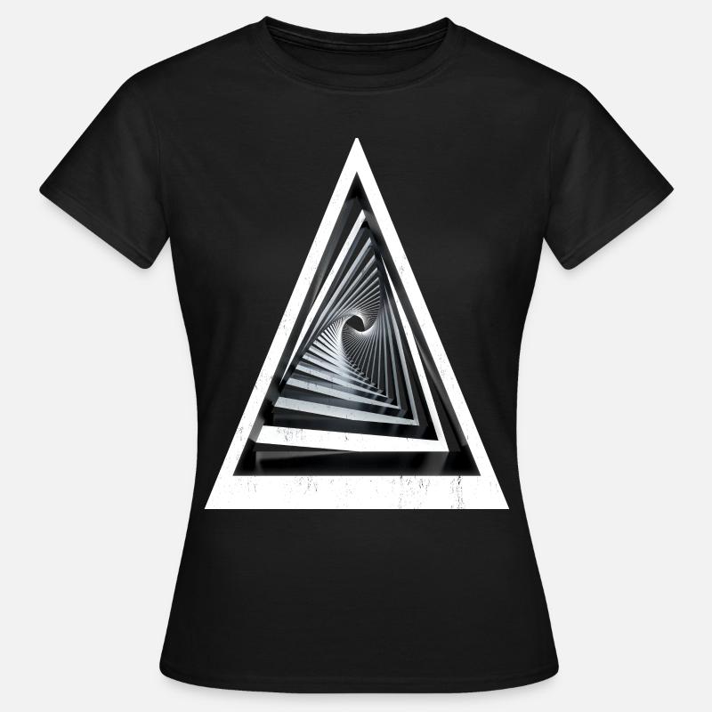 3D triangles - 3D effect - Women's T-Shirt - black