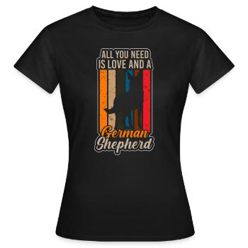 Amoureux des chiens - T-shirt Femme - noir - Devant - AI Model Female 172 dark (172cm)