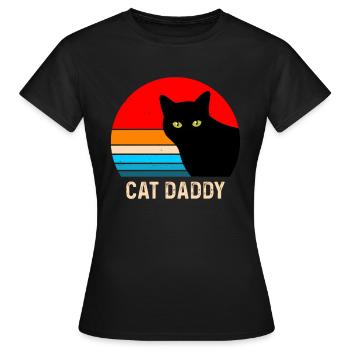 Cat Daddy - T-shirt Femme - noir - Devant - AI Model Female 172 dark (172cm)