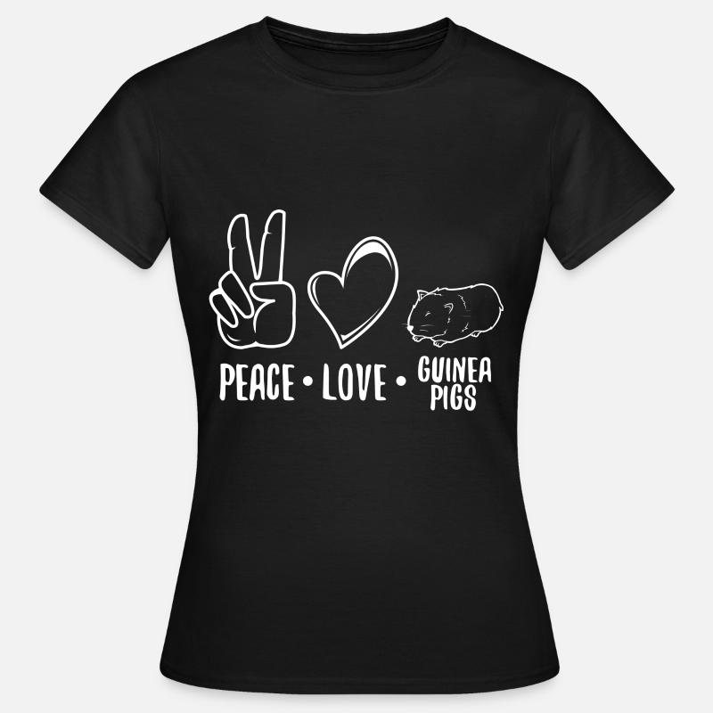 Fred elsker marsvin - Dame-T-shirt - sort