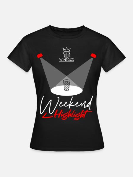 Weinschorle Weekend Highlight - Frauen T-Shirt - Schwarz