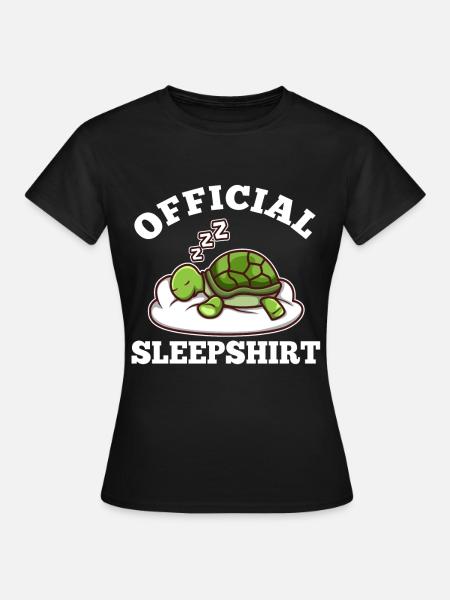 Chemise de nuit officielle Turtle - T-shirt Femme - noir
