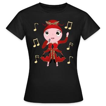 Maria - T-shirt Femme - noir - Devant - AI Model Female 172 dark (172cm)