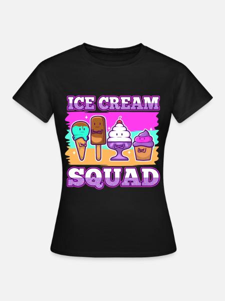 Ice cream squad - Frauen T-Shirt - Schwarz