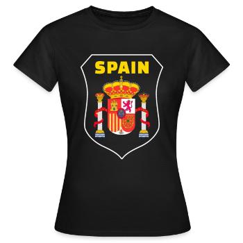 Espagne - T-shirt Femme - noir - Devant - AI Model Female 172 dark (172cm)