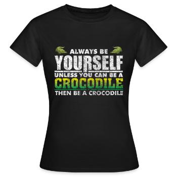 alligator - T-shirt Femme - noir - Devant - AI Model Female 172 dark (172cm)