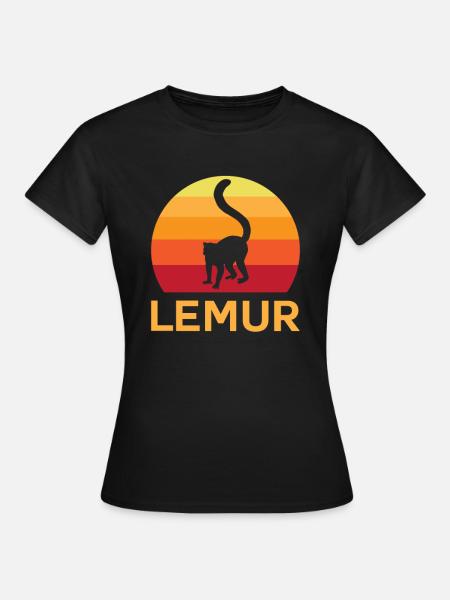 Lemur - Frauen T-Shirt - Schwarz