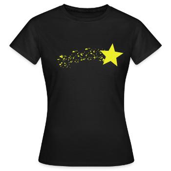 Shooting star, gift idea - Women's T-Shirt - black - Front - AI Model Female 172 dark (172cm)