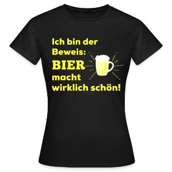Bière sort Drôle Drôle drôle - T-shirt Femme - noir - Devant - AI Model Female 172 dark (172cm)