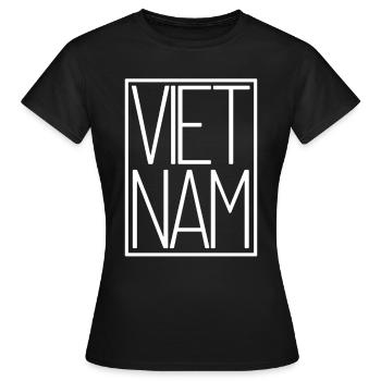 Vacances souvenirs au Vietnam en Asie du Sud-Est au paradis - T-shirt Femme - noir - Devant - AI Model Female 172 dark (172cm)