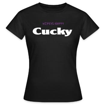 Cucky - Cuckold / Hotwife - Women's T-Shirt - black - Front - AI Model Female 172 dark (172cm)