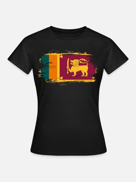 Sri Lanka Flagge Fahne - Dame-T-shirt - sort