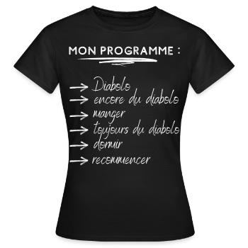 Cadeau humour diabolo cirque passion drôle - T-shirt Femme - noir - Devant - AI Model Female 172 dark (172cm)