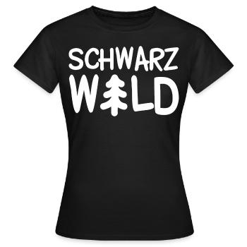 Schwarz Wald Tanne Nadelbaum Schwarzwälder - Frauen T-Shirt - Schwarz - Vorne - AI Model Female 172 dark (172cm)