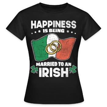 Irish Wedding Ireland Roots Ireland Flag Married - Frauen T-Shirt - Schwarz - Vorne - AI Model Female 172 dark (172cm)