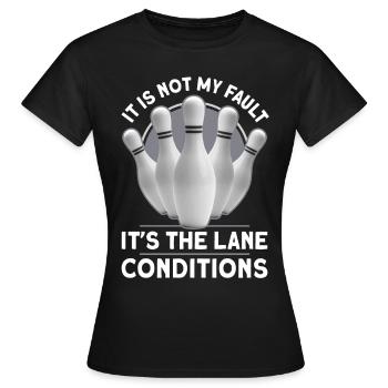 Lustiges Bowling - Frauen T-Shirt - Schwarz - Vorne - AI Model Female 172 dark (172cm)