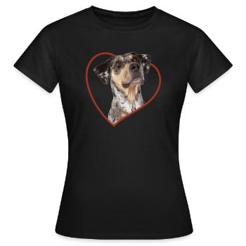 Louisiana Catahoula Leopardenhund Geschenk - Frauen T-Shirt - Schwarz - Vorne - AI Model Female 172 dark (172cm)