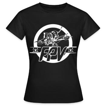 Drohne - Frauen T-Shirt - Schwarz - Vorne - AI Model Female 172 dark (172cm)