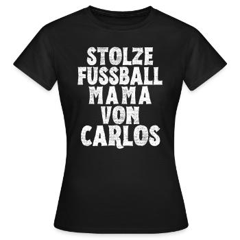 Stolze Fussball Mama von Carlos - Frauen T-Shirt - Schwarz - Vorne - AI Model Female 172 dark (172cm)