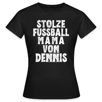 Stolze Fussball Mama von Dennis - Frauen T-Shirt - Schwarz - Vorne - AI Model Female 172 dark (172cm)