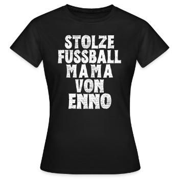 Stolze Fussball Mama von Enno - Frauen T-Shirt - Schwarz - Vorne - AI Model Female 172 dark (172cm)