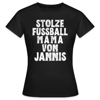 Stolze Fussball Mama von Jannis - Frauen T-Shirt - Schwarz - Vorne - AI Model Female 172 dark (172cm)