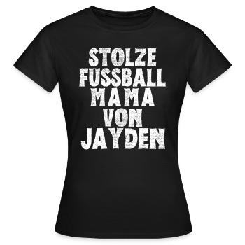 Stolze Fussball Mama von Jayden - Frauen T-Shirt - Schwarz - Vorne - AI Model Female 172 dark (172cm)