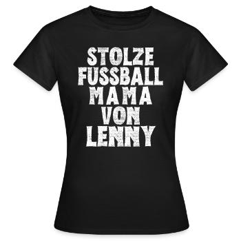 Stolze Fussball Mama von Lenny - Frauen T-Shirt - Schwarz - Vorne - AI Model Female 172 dark (172cm)