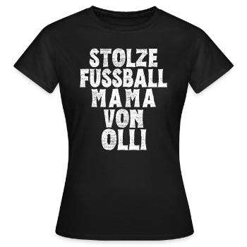 Stolze Fussball Mama von Olli - Frauen T-Shirt - Schwarz - Vorne - AI Model Female 172 dark (172cm)