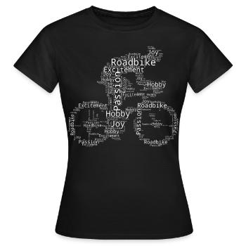 Vélo de route Vélo de route Vélo de route Vélo de route - T-shirt Femme - noir - Devant - AI Model Female 172 dark (172cm)