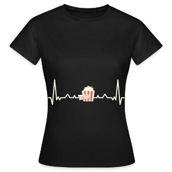 Cinéma Heartbeat / Cinéma Heartbeat - T-shirt Femme - noir - Devant - AI Model Female 172 dark (172cm)