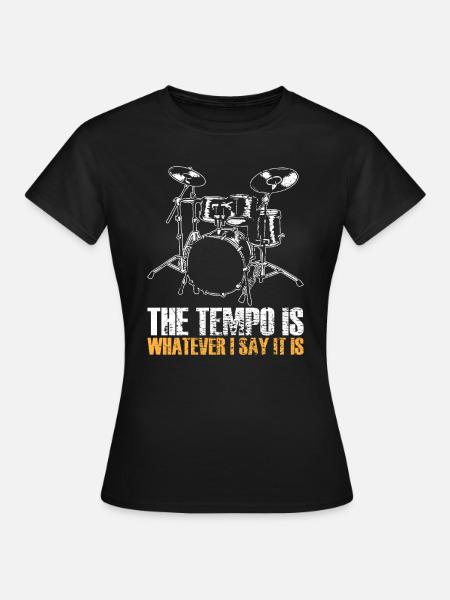 Schlagzeuger - Frauen T-Shirt - Schwarz