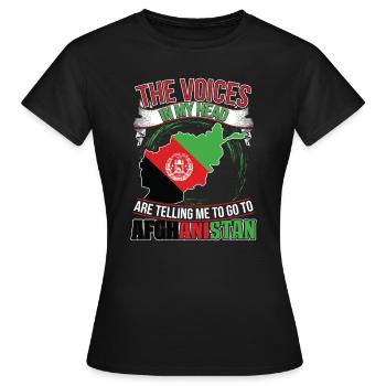 The Voices In My Head Afghanistan - Women's T-Shirt - black - Front - AI Model Female 172 dark (172cm)