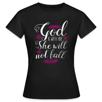 Psaume de la Bible - T-shirt Femme - noir - Devant - AI Model Female 172 dark (172cm)