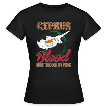 Zypern - Frauen T-Shirt - Schwarz - Vorne - AI Model Female 172 dark (172cm)