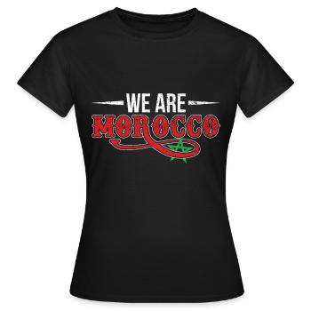 Drapeau national du Maroc - T-shirt Femme - noir - Devant - AI Model Female 172 dark (172cm)