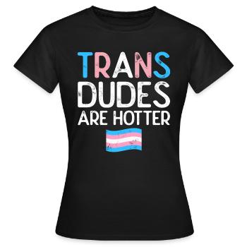 Transgender - Frauen T-Shirt - Schwarz - Vorne - AI Model Female 172 dark (172cm)