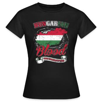 Hongrie - T-shirt Femme - noir - Devant - AI Model Female 172 dark (172cm)