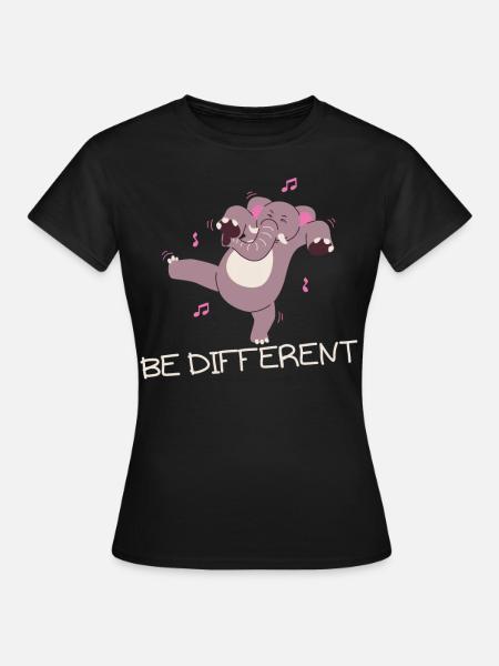 Be different elephant Funny gift - Women's T-Shirt - black