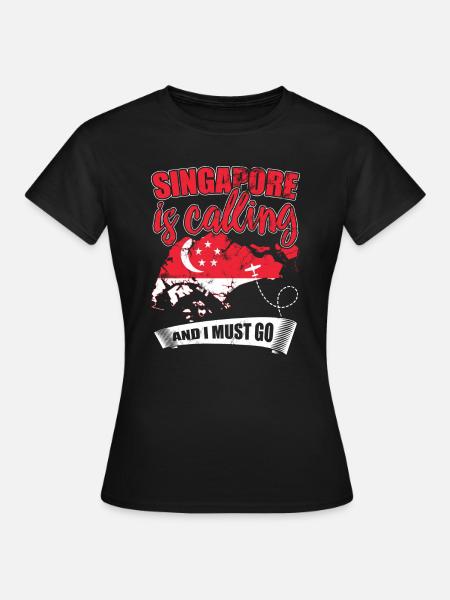 SINGAPUR - Frauen T-Shirt - Schwarz